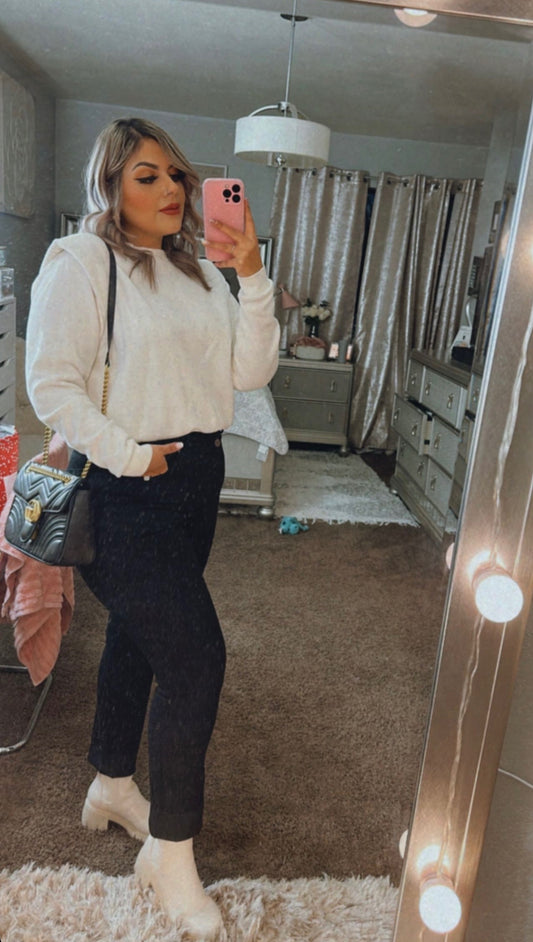 Black Cross Over Jean